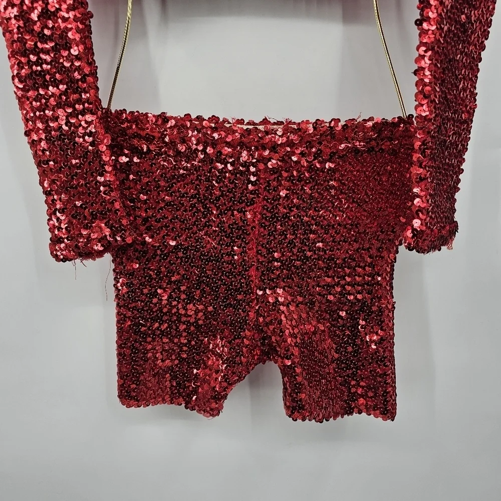 Custom Made‎ Red Sequin Two-Piece Set Girls